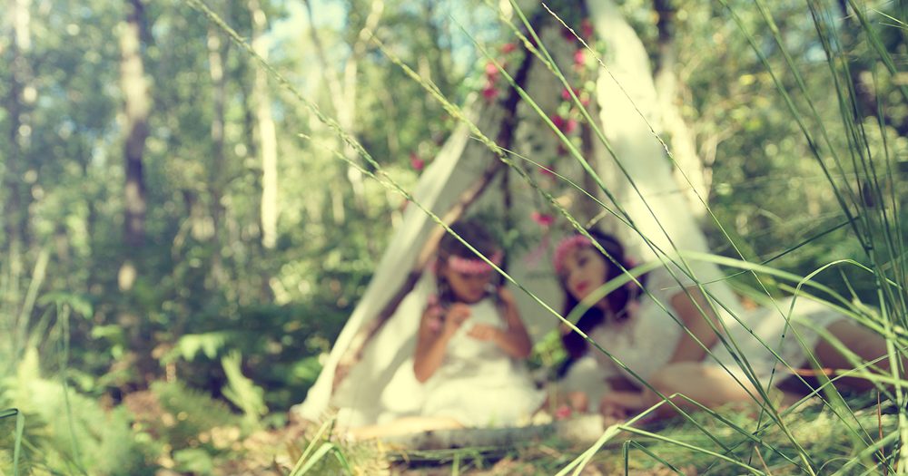 Séance photo famille bohème en forêt d'Evreux Eure 